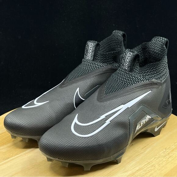 Nike Alpha Menace Elite 3 Black Football Cleats CT6648-010 MEN'S SIZE 13 - Picture 2 of 9